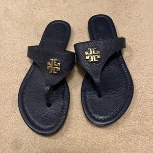 Navy Tory Burch Sandals